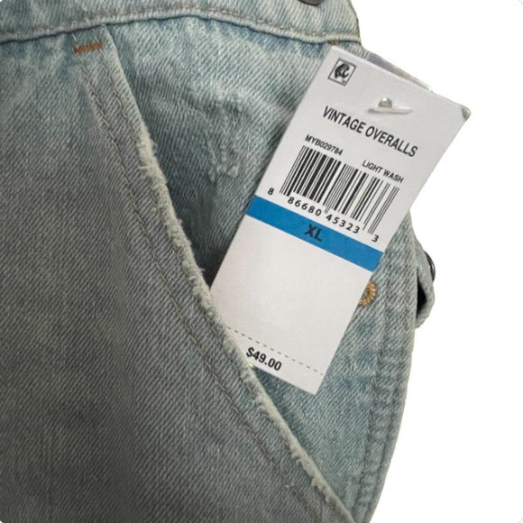 Tinseltown Rigid Ripped Overalls with Button Closures, Size XL, NWT - Picture 8 of 15